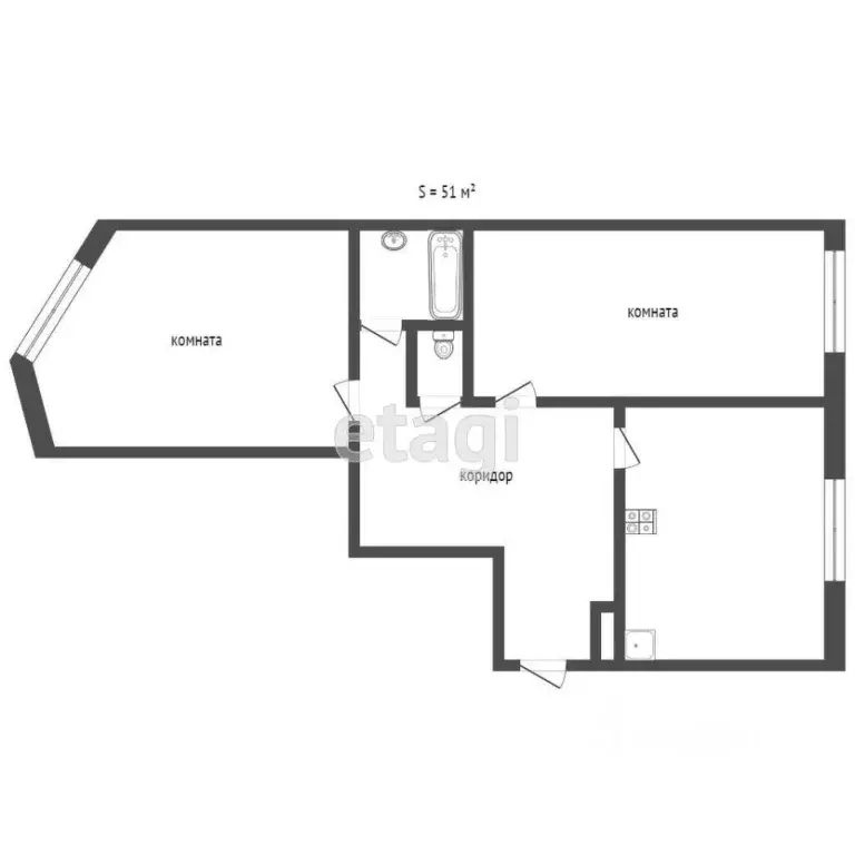 2-к кв. Камчатский край, Петропавловск-Камчатский ул. Академика ... - Фото 2