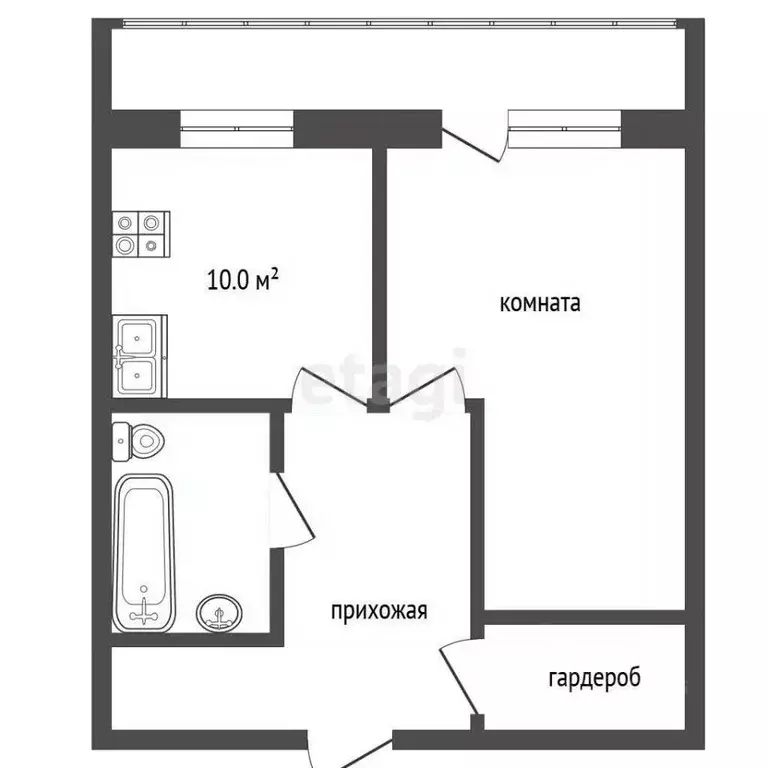 1-к кв. Челябинская область, Миасс просп. Макеева, 32 (38.2 м) - Фото 2