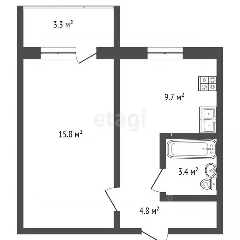 1-к кв. Мордовия, Саранск Большевистская ул., 126 (40.0 м) - Фото 1