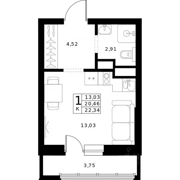Студия Нижегородская область, Нижний Новгород Ленгородок мкр, Мед ... - Фото 0