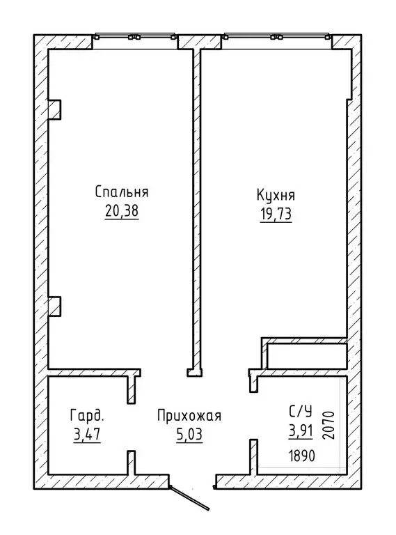 1-комнатная квартира: Нальчик, улица Героя России Т.М. Тамазова, 3 (53 ... - Фото 1