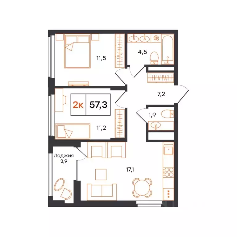 2-к кв. Свердловская область, Нижний Тагил 1-й кв-л, Александровский ... - Фото 1