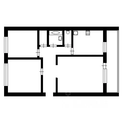 3-к кв. Ульяновская область, Ульяновск ул. Рябикова, 67 (60.9 м) - Фото 1