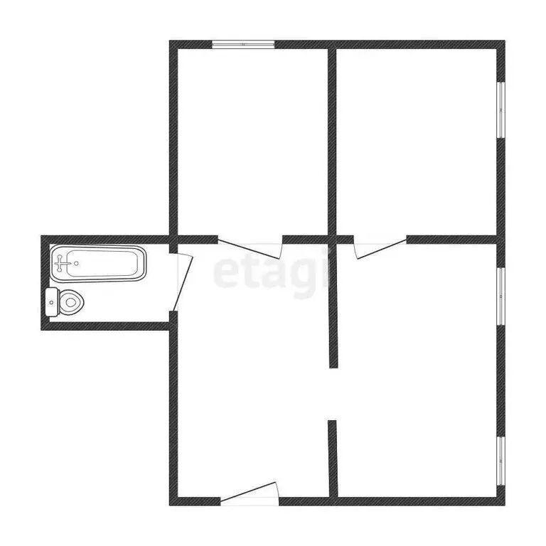 2-комнатная квартира: Иркутск, Байкальская улица, 241Г (50 м) - Фото 1