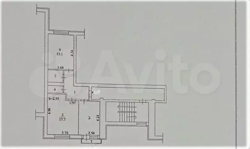 2-к. квартира, 54 м, 3/4 эт. - Фото 0