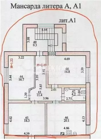 3-к. квартира, 87,8 м, 3/3 эт. - Фото 1