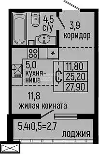1-к кв. Краснодарский край, Сочи ул. Искры, 88к3 (28.0 м) - Фото 1
