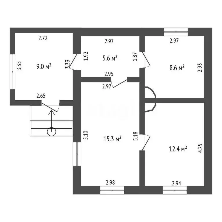 Дом в Приозёрное, Уральская улица, 1 (50.9 м) - Фото 0