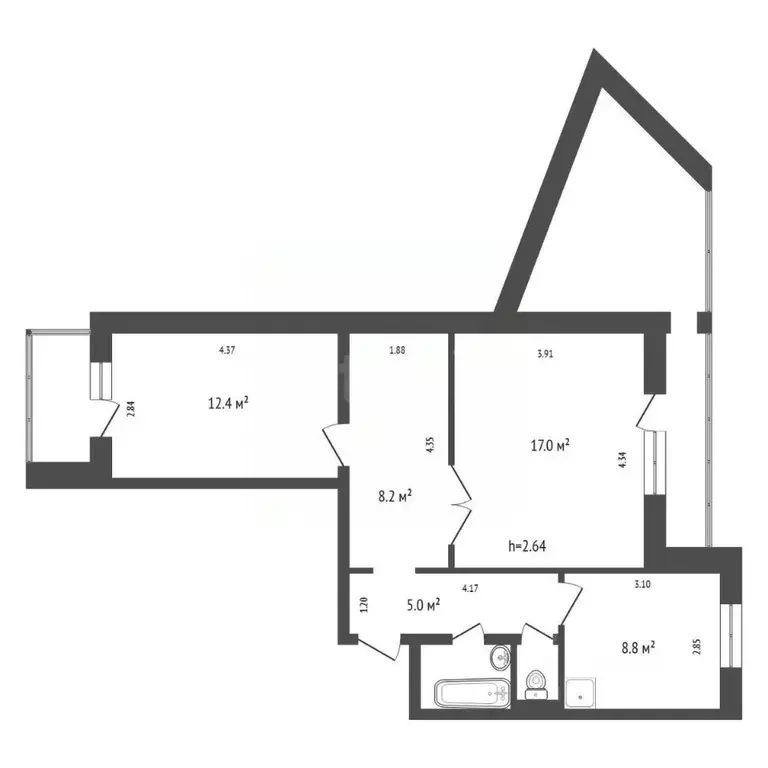 2-к кв. Красноярский край, Красноярск Судостроительная ул., 161 (54.8 ... - Фото 1