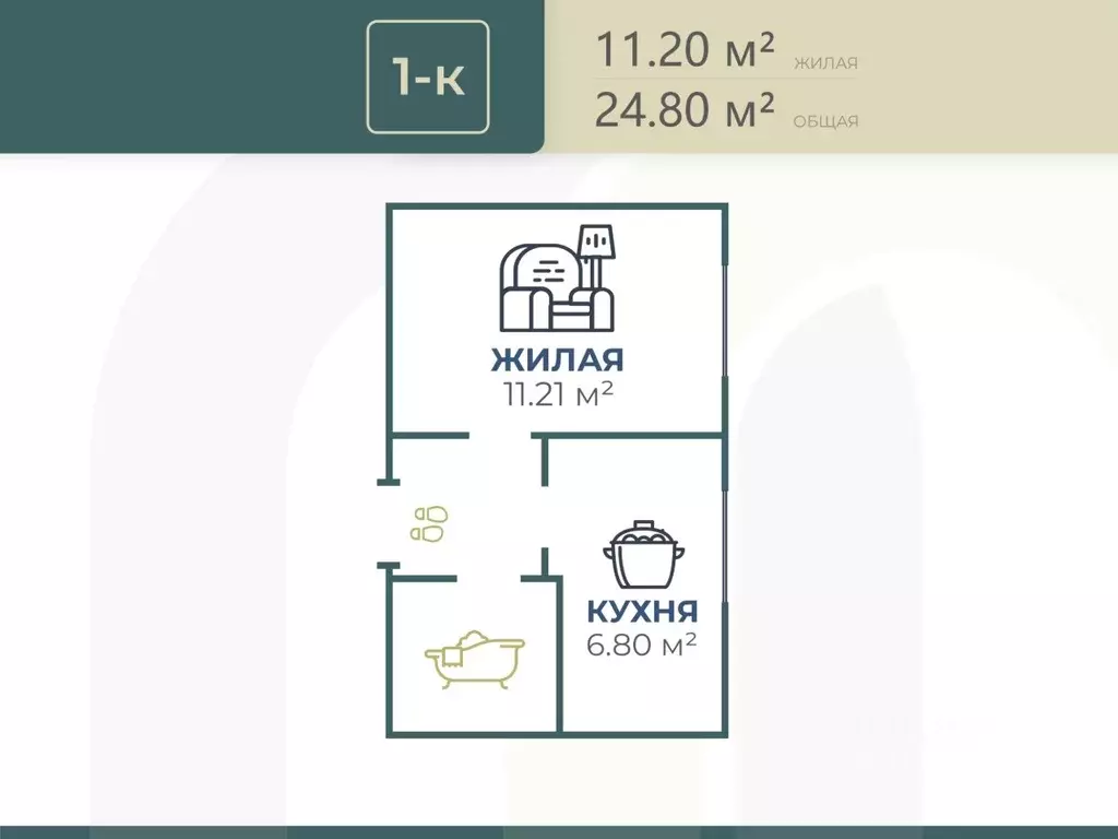 1-к кв. Волгоградская область, Волгоград ул. Химина, 11Б (24.8 м) - Фото 1