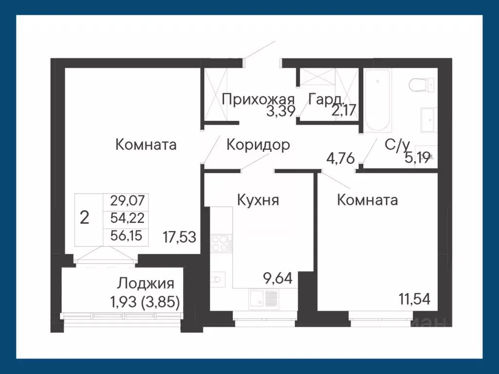 2-к кв. Ростовская область, Ростов-на-Дону Ривьера жилой квартал,  ... - Фото 0