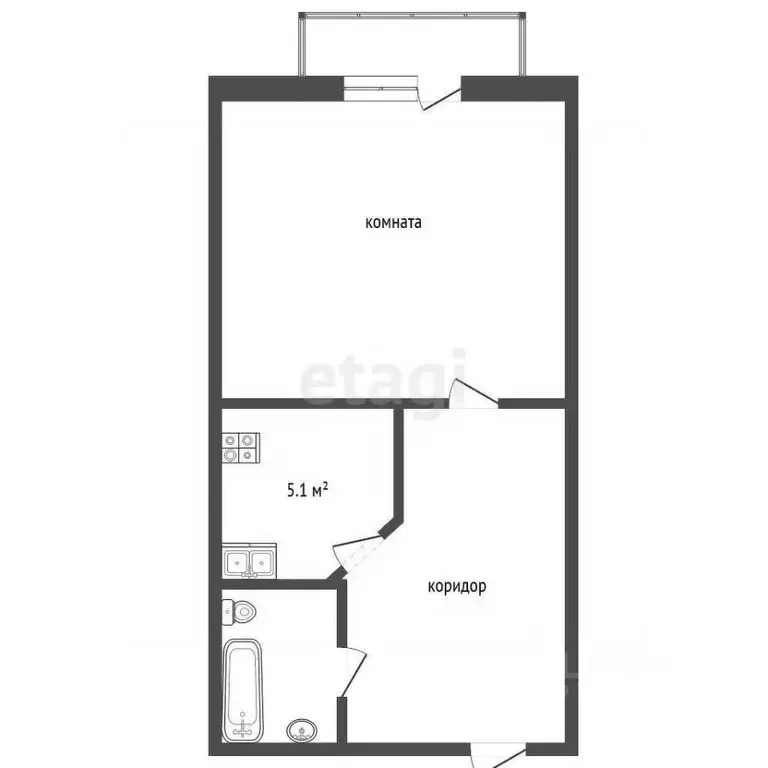 1-к кв. Свердловская область, Талица Ромашковая ул., 9 (30.0 м) - Фото 2