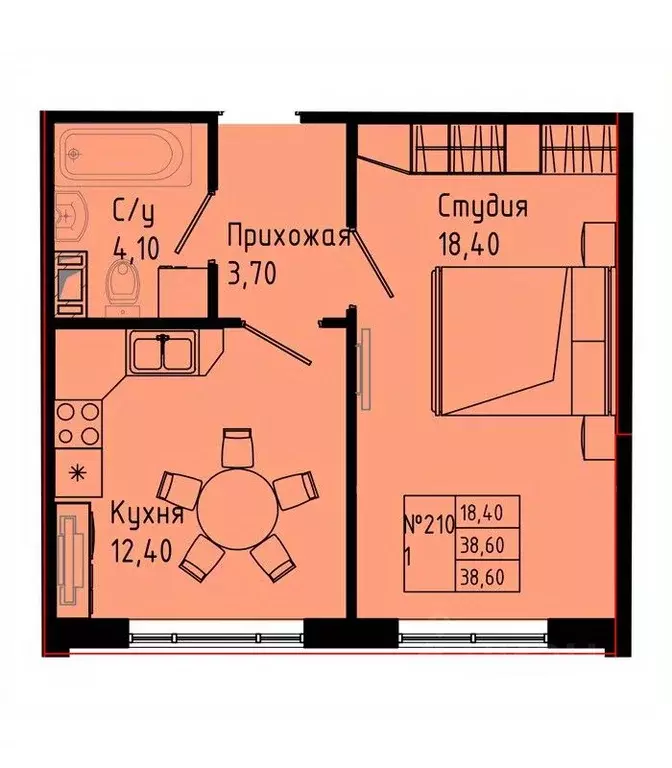 1-к кв. Ленинградская область, Коммунар г. Гатчинский муниципальный ... - Фото 1