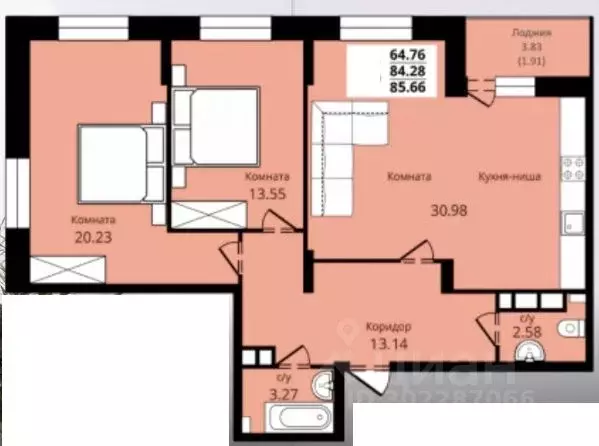 2-к кв. Владимирская область, Владимир ул. Мира, 3 (85.66 м) - Фото 0