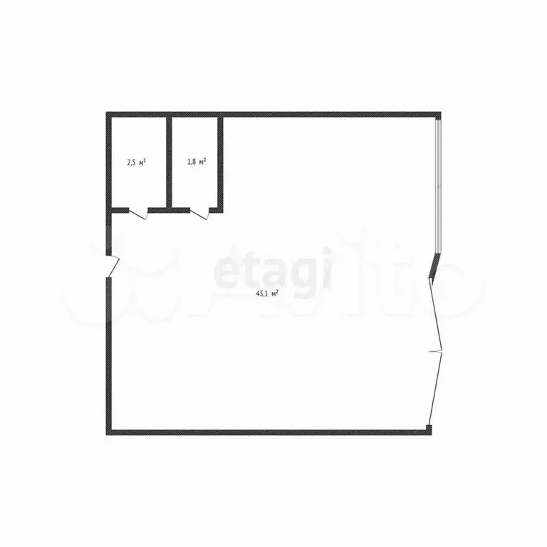 Продам офисное помещение, 47.4 м - Фото 0