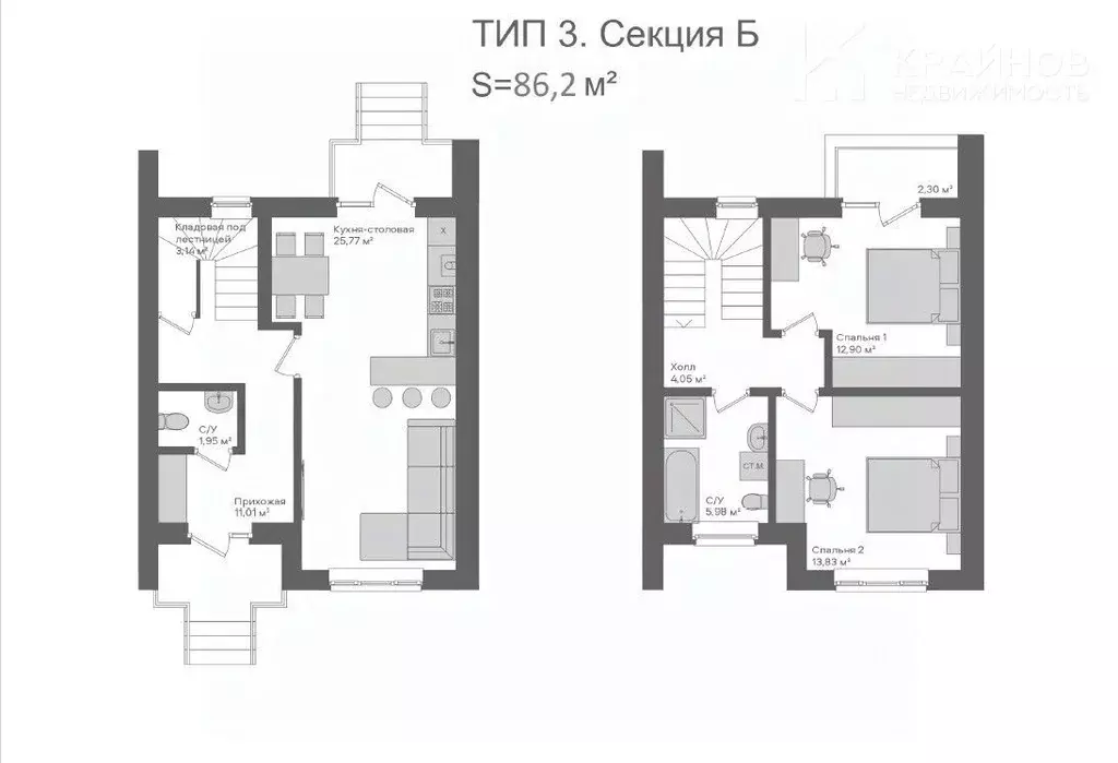 Таунхаус в Воронежская область, Семилукский район, Губаревское с/пос, ... - Фото 2