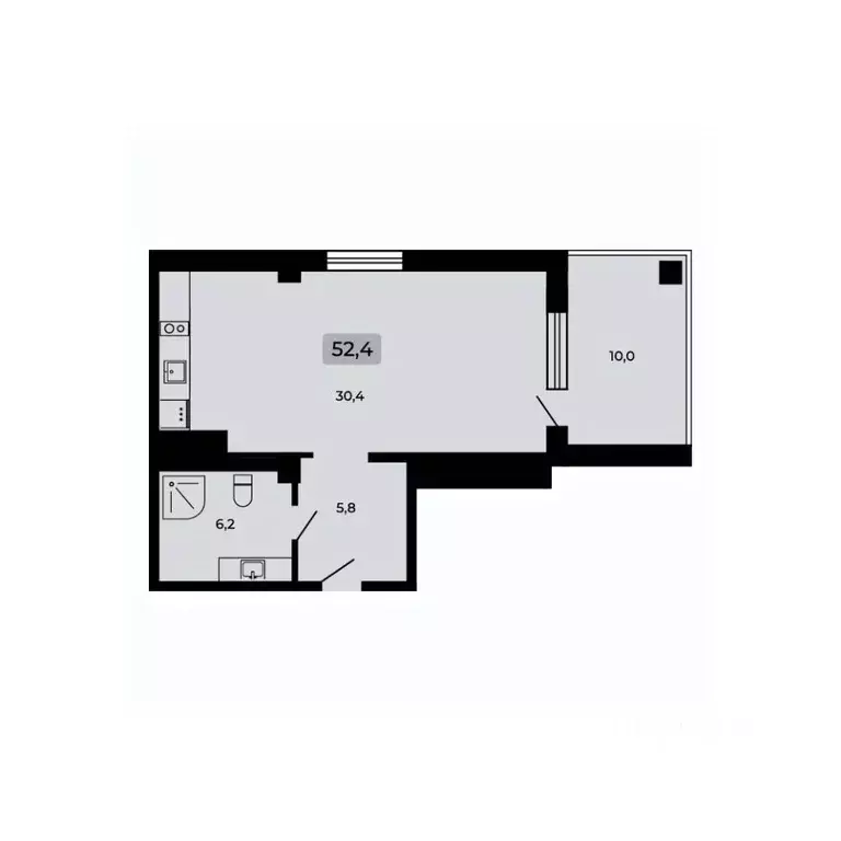 1-к кв. Краснодарский край, Туапсинский муниципальный округ, с. ... - Фото 1