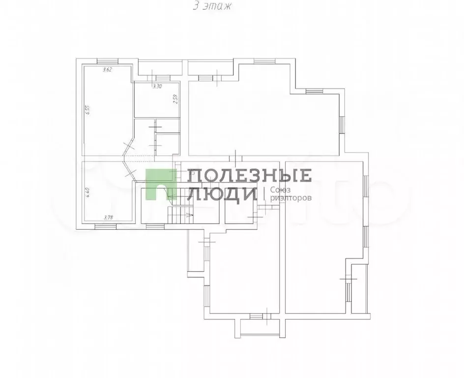 2-к. квартира, 61,4 м, 3/3 эт. - Фото 0