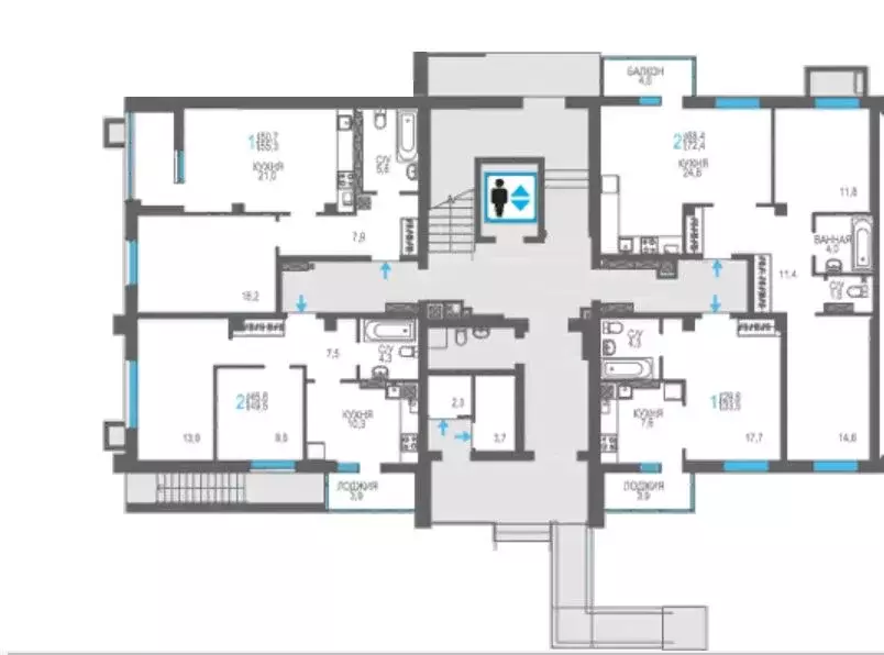 2-к кв. Крым, Феодосия ш. Симферопольское, 48к1 (72.4 м) - Фото 1