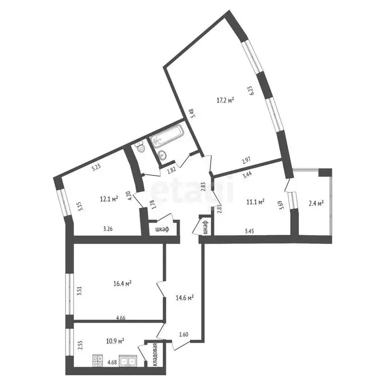 4-комнатная квартира: Пермь, улица Солдатова, 24 (88.1 м) - Фото 0
