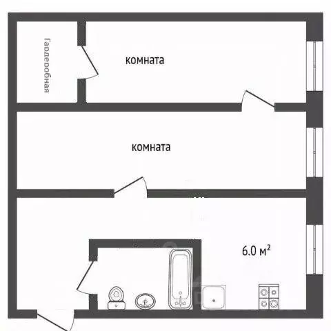 2-к кв. Московская область, Химки Кольцевая ул., 8 (42.8 м) - Фото 2