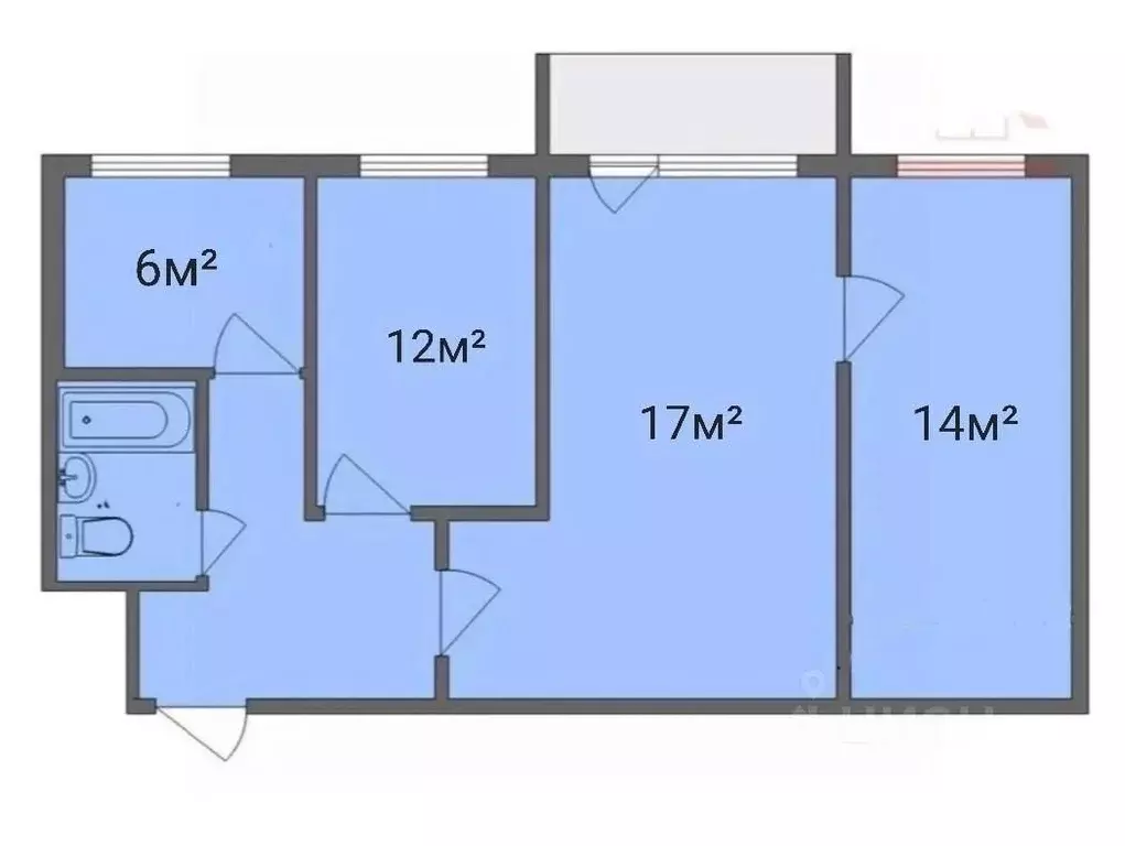 3-к кв. Псковская область, Псков Запсковье исторический район, ул. ... - Фото 2