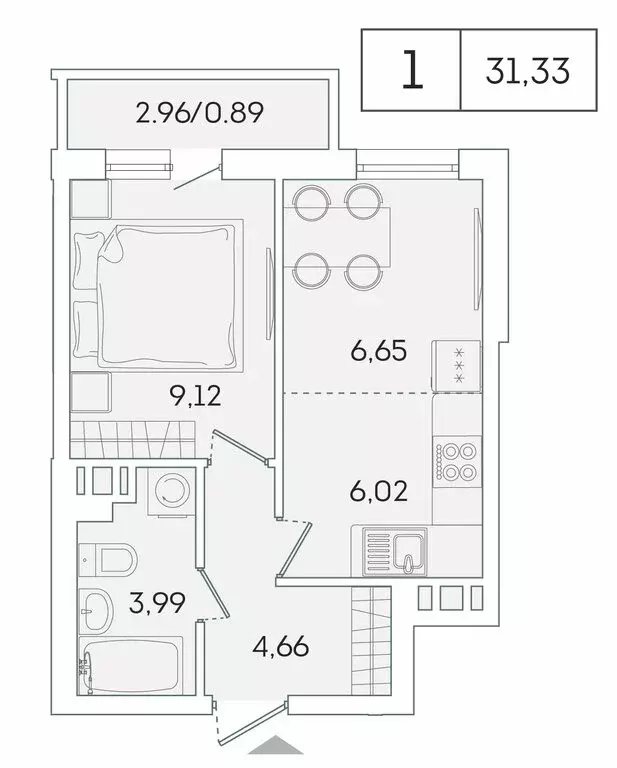 1-комнатная квартира: Мурино, Графская улица, 6к1 (30.5 м) - Фото 1