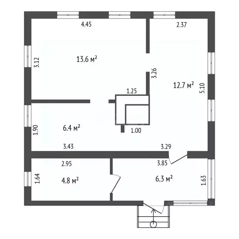Дом в Кемеровская область, Новокузнецк Курортный пер., 10 (33 м) - Фото 2