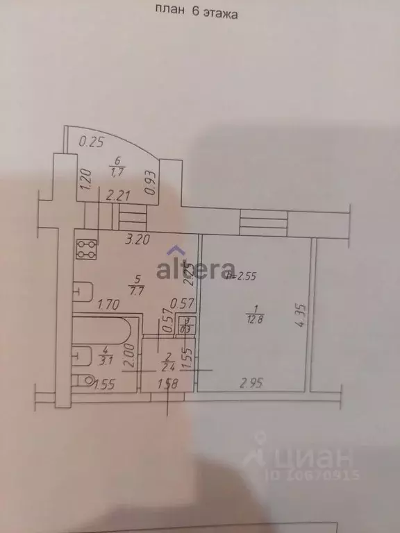 1-к кв. Татарстан, Казань ул. Чехова, 3/7 (28.0 м) - Фото 2