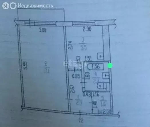 1-комнатная квартира: Барнаул, улица Гущина, 195 (29.8 м) - Фото 0