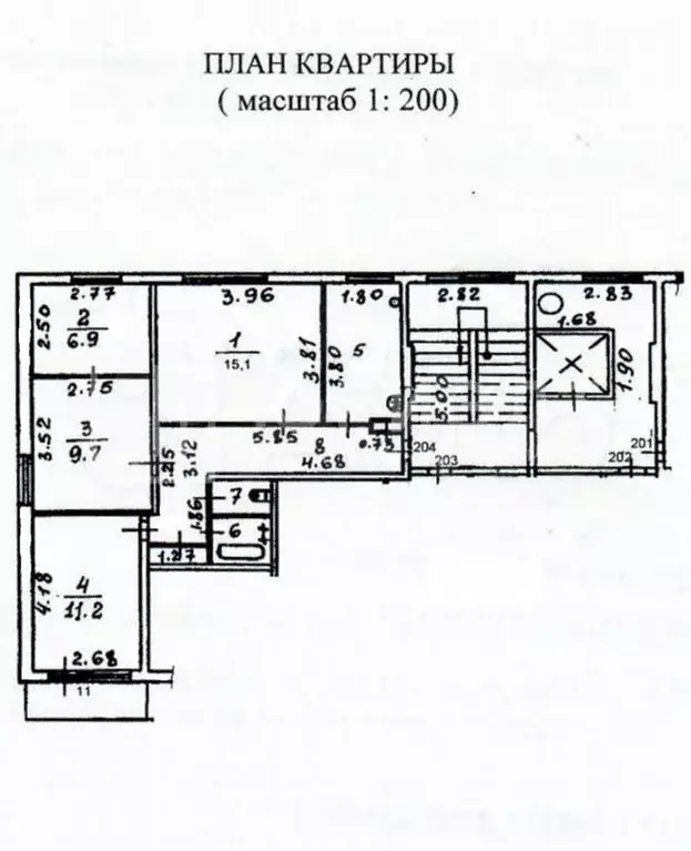 4-к. квартира, 63,7м, 6/9эт. - Фото 1