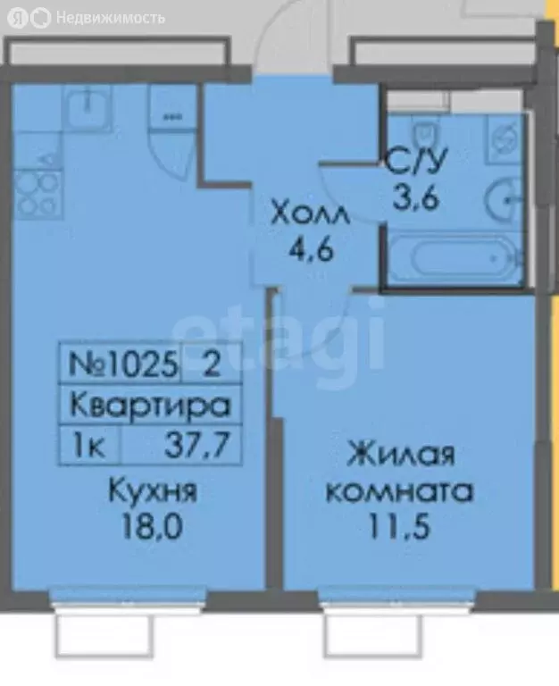 1-комнатная квартира: Москва, проезд Стройкомбината, 1 (38 м) - Фото 0