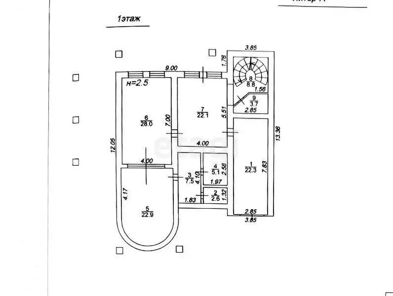 Дом в Махачкала, улица Джамалутдина Атаева (397.5 м) - Фото 1