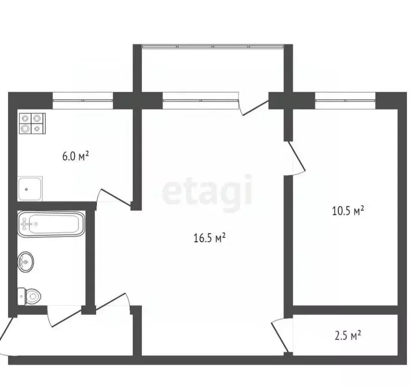 2-к кв. Смоленская область, Смоленск ул. Гарабурды, 17в (47.5 м) - Фото 2