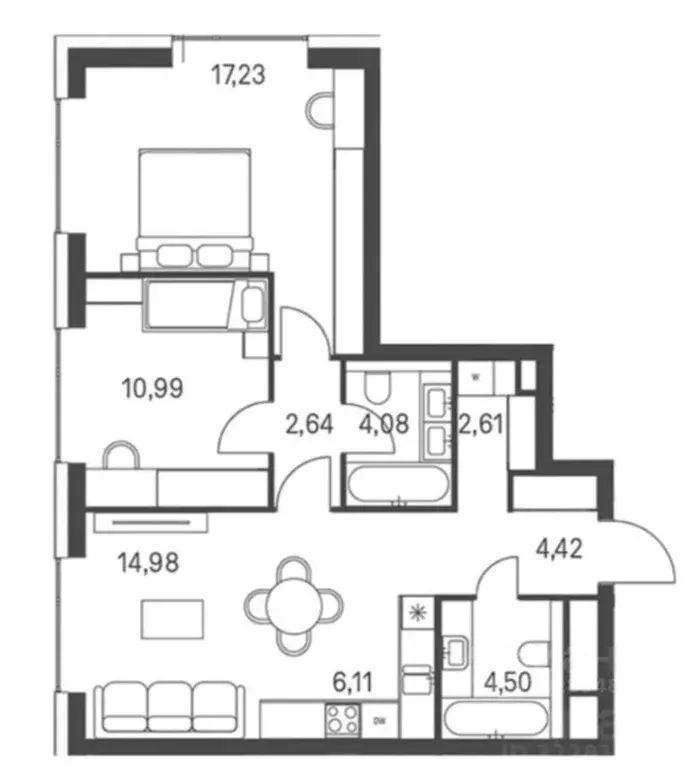3-к кв. Москва проезд 3-й Красногорский, 2 (67.6 м) - Фото 2