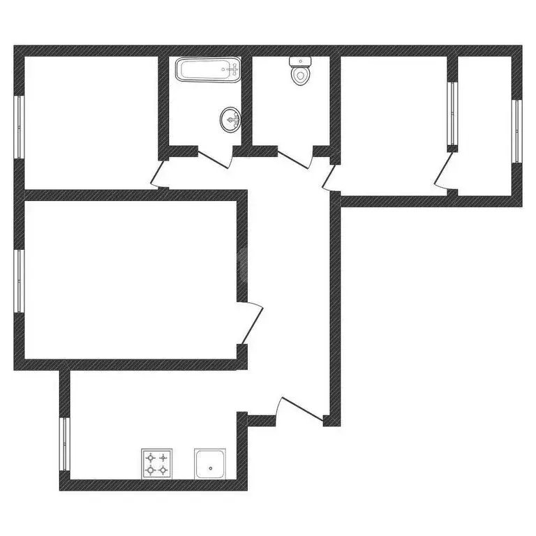 3-комнатная квартира: Бийск, улица Декабристов, 12/2 (65.4 м) - Фото 1