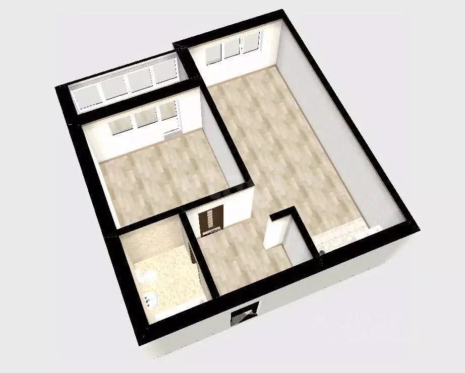 1-к кв. Тюменская область, Тюмень ул. Вьюжная, 10 (46.4 м) - Фото 1