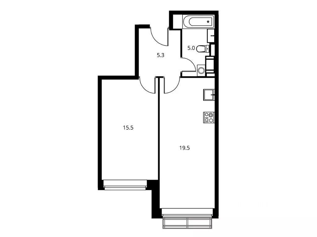 2-к кв. Московская область, Щелково Центральная ул., 69 (46.4 м) - Фото 1