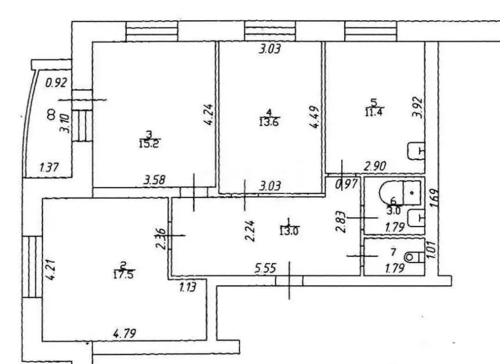 3-комнатная квартира: Зеленодольск, Паратская улица, 9 (75.5 м) - Фото 1