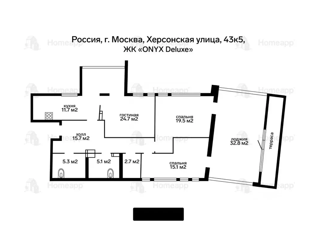 4-к кв. Москва Херсонская ул., 43к5 (131.8 м) - Фото 1