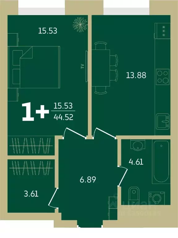 3-к кв. Башкортостан, Уфа Революционная ул., 39/3 (76.65 м) - Фото 0