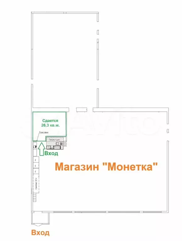 Помещение 26.3 м, Тобольск, 4 мкрн. 71 - Фото 0