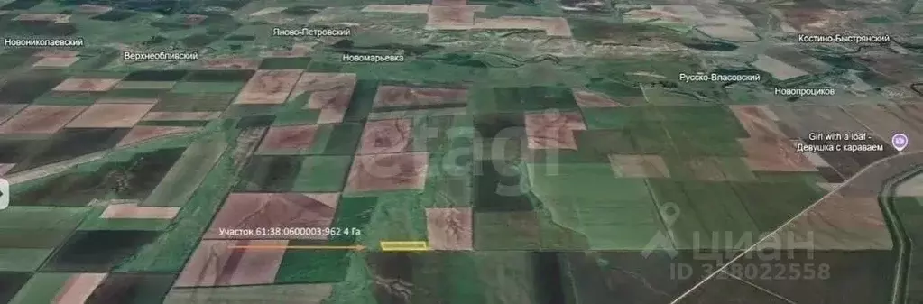 Участок в Ростовская область, Тацинский район, Верхнеобливский хут.  ... - Фото 1