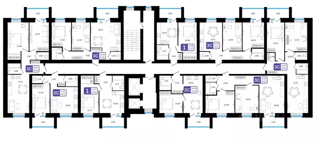 2-к кв. Башкортостан, Белебей 29-й мкр,  (53.4 м) - Фото 2