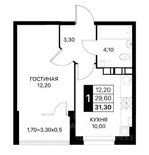 1-к кв. Ростовская область, Ростов-на-Дону Смартполет жилой комплекс ... - Фото 0
