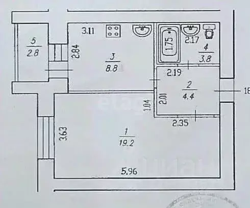 1-к кв. Башкортостан, Уфа Транспортная ул., 46 (36.2 м) - Фото 2