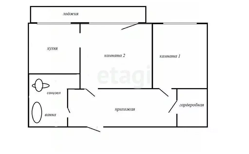 2-к кв. Приморский край, Владивосток ул. Нейбута, 34 (53.8 м) - Фото 1