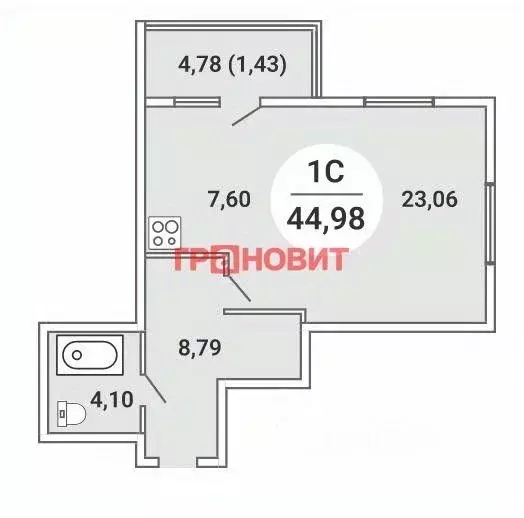 1-к кв. Новосибирская область, Новосибирск Северо-Чемской жилмассив, ... - Фото 1