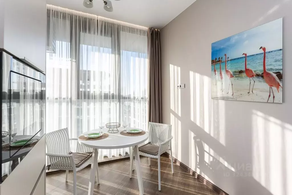 1-к кв. Калининградская область, Зеленоградск ул. Гагарина, 85к2 (39.9 ... - Фото 2