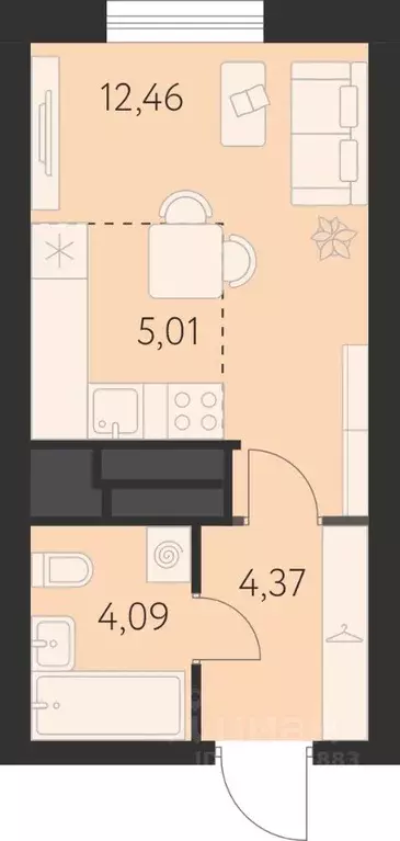 Студия Свердловская область, Екатеринбург ул. Академика Ландау, 43 ... - Фото 1